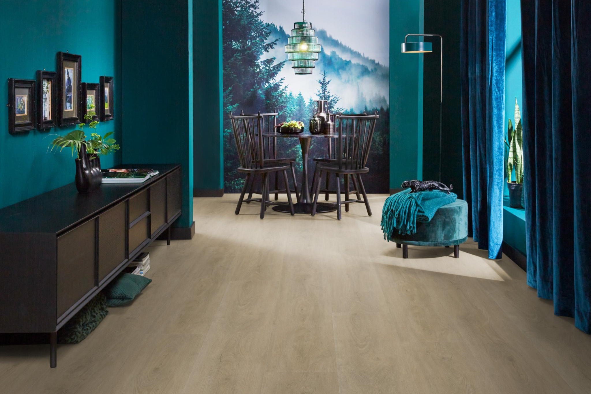 Klik PVC rechte plank of Tegel