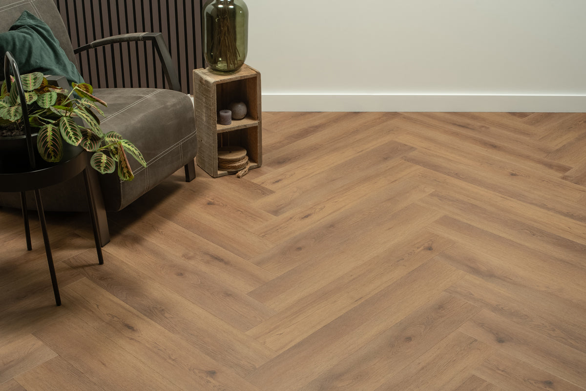 Floer Narwal Noot Bruin Walvisgraat XXL PVC Click