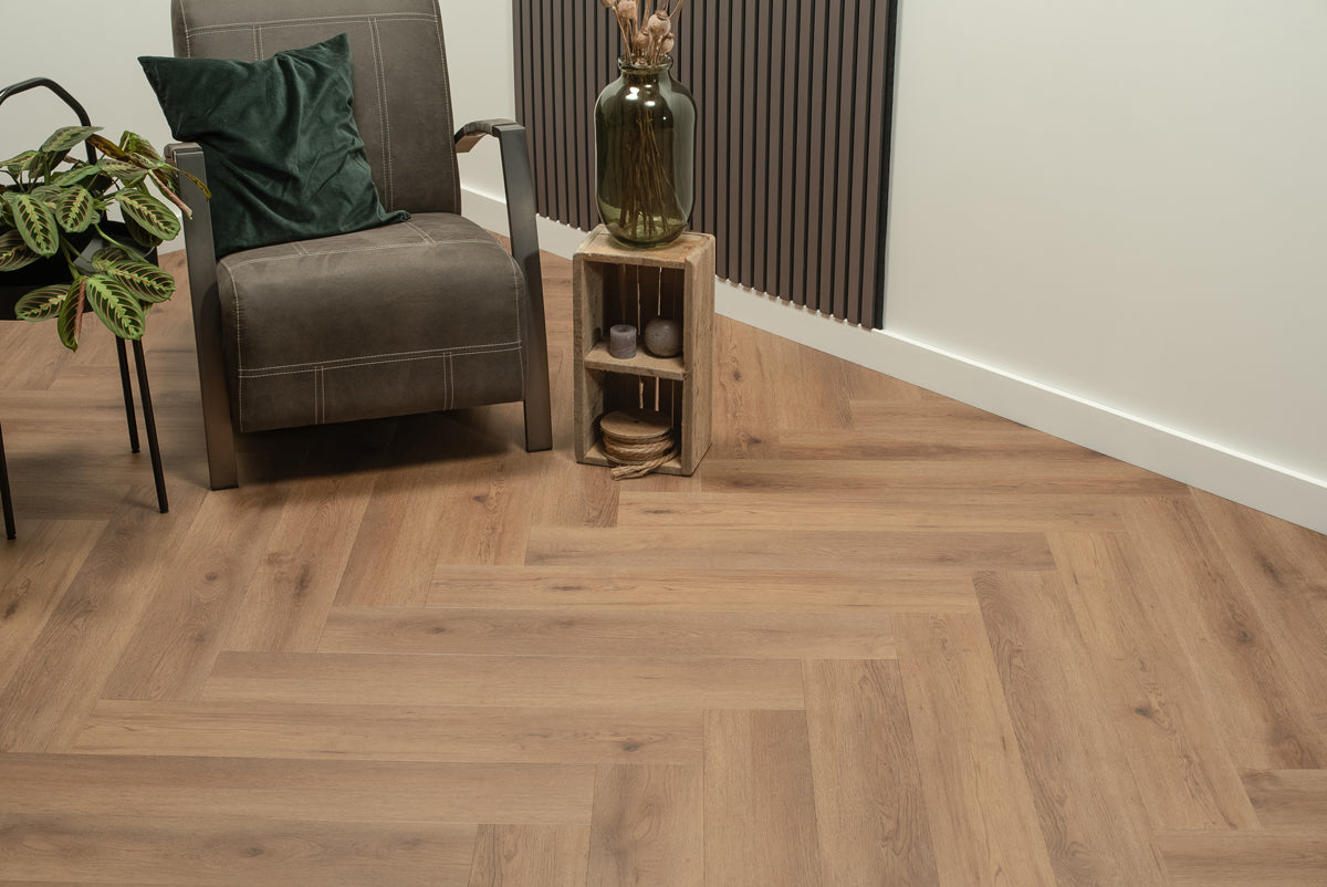 Floer Narwal Noot Bruin Walvisgraat XXL PVC Click