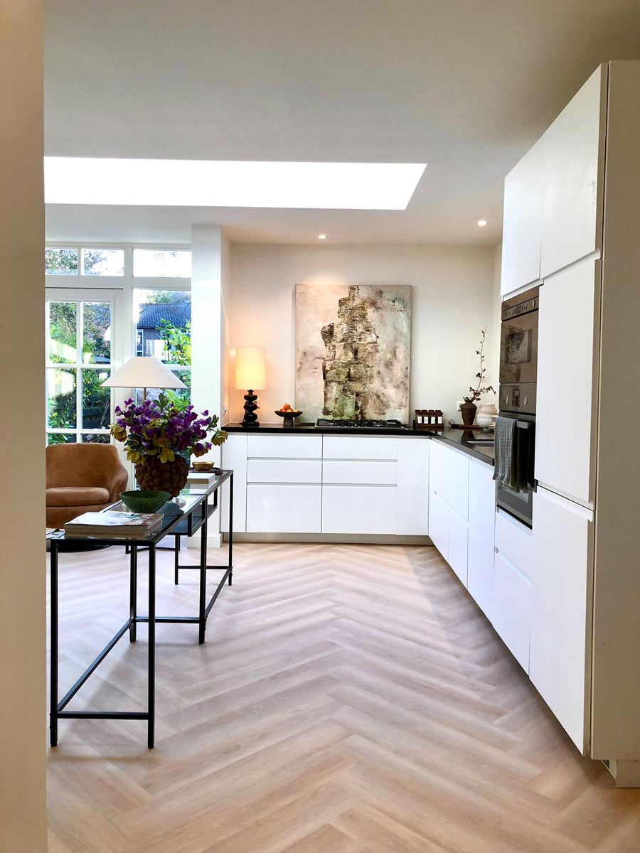 Floer Balein Beige Walvisgraat XXL Plak PVC