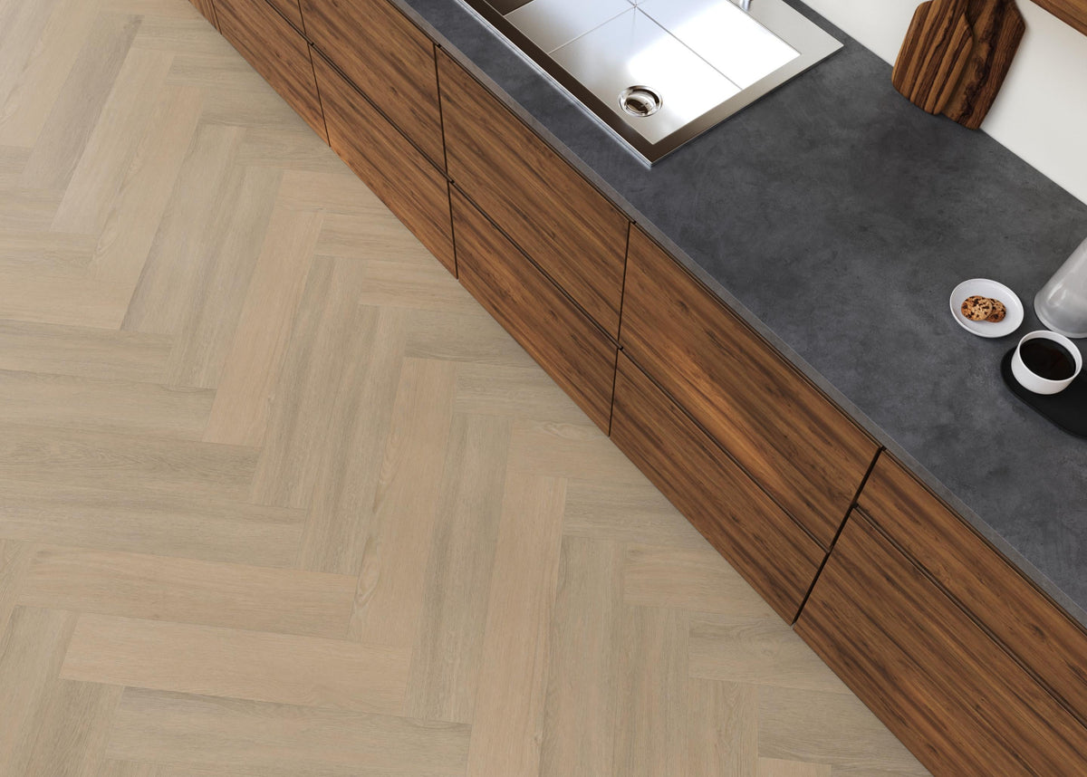 Spigato Viranto visgraat dryback warm beige - afbeelding 7
