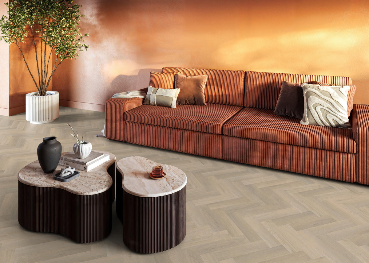 Spigato Avanto visgraat smal dryback beige - afbeelding 6