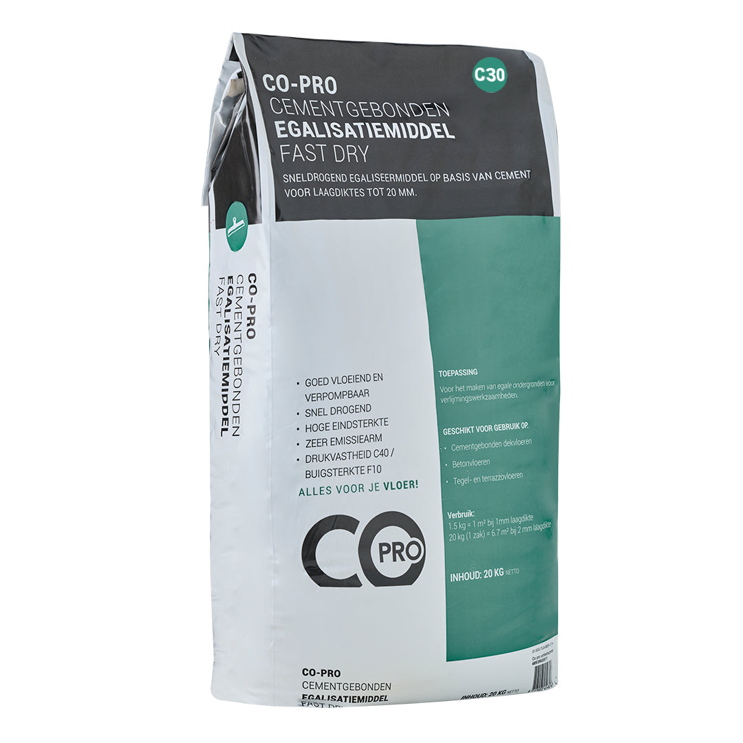 Cementgebonden egaline snel drogend