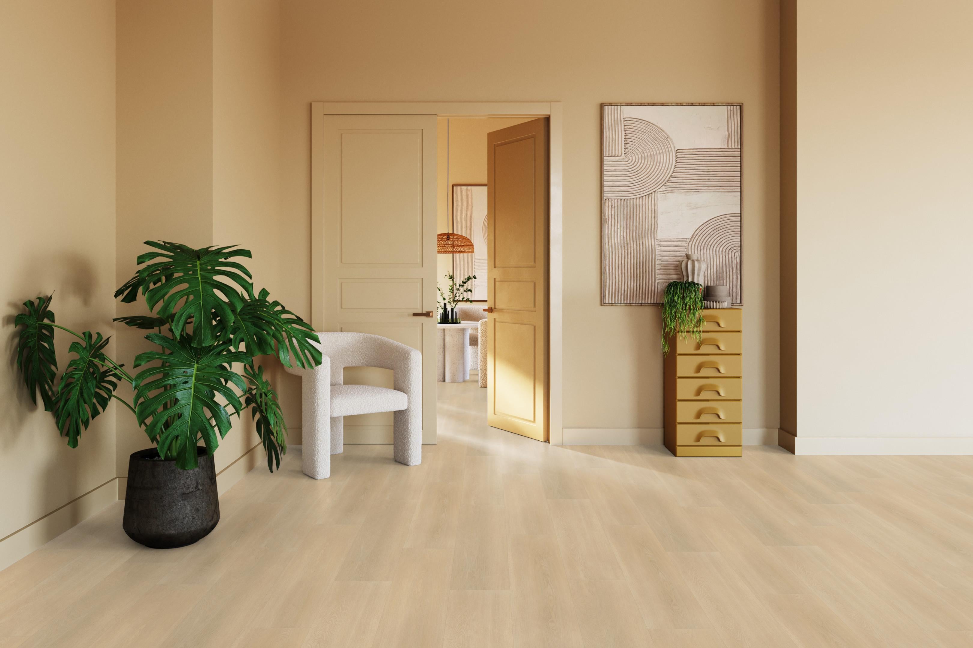 Rechte plank Lichtbruin plak pvc